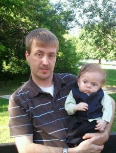 Jason Curtis with his son Jackson -photo courtesy the Curtis family